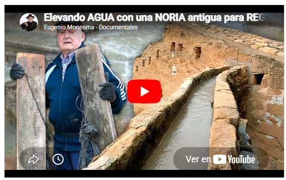 Elevando AGUA con una NORIA antigua para REGAR EL CAMPO: 60 años desviándola con tablas y SIN BOMBAS