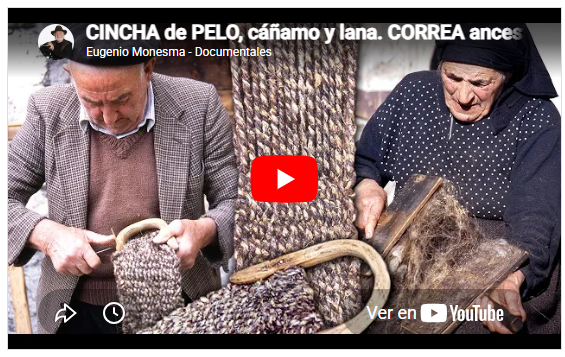 Las cinchas | CINCHA de PELO, cáñamo y lana | CORREA ancestral para sujetar y transportar la CARGA en CABALLERÍAS