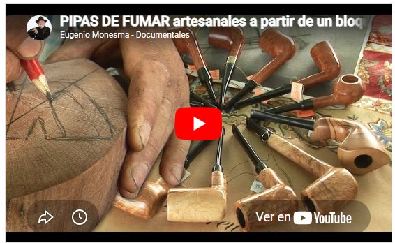 Pipas de fumar. Fabricación artesanal con madera